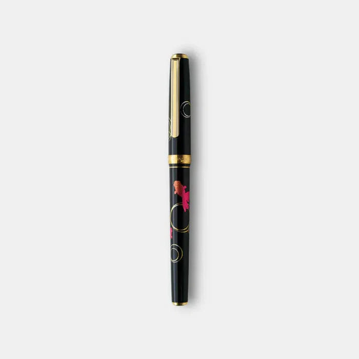 Kanazawa gold leaf fountain pen, Japanese fountain pen, Hakuichi pen, gold leaf writing pen, luxury Japanese pen, Red Fuji fountain pen, cherry blossom pen, moon and rabbit pen, goldfish fountain pen, Japanese art pen, handmade Japanese fountain pen, collectible fountain pen, Kanazawa craft pen, 18K gold nib pen, Japanese gift fountain pen