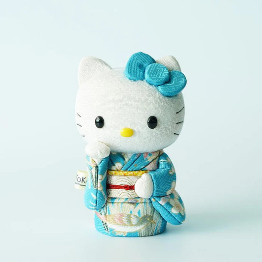 Hello Kitty beckoning cat, Hello Kitty maneki-neko, kimekomi Hello Kitty, Japanese lucky cat doll, Kakinuma Dolls Hello Kitty, kimono Hello Kitty figurine, traditional Japanese Hello Kitty, Hello Kitty good luck charm, Hello Kitty fortune cat, Hello Kitty collectible doll, Hello Kitty cultural gift, maneki-neko with kimono, handmade Hello Kitty doll, Japanese Hello Kitty gift, Hello Kitty for health luck love wealth success