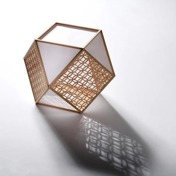 Kiriko lamp, Japanese Kiriko light, Kumiko Kiriko stand light, Japanese cube lamp, wooden Japanese lamp, Hinoki cypress lamp, Japanese lattice lamp, Kyoto handmade lamp, Murayama Mokko lamp, Kyo Sashimono lighting, Shippo pattern lamp, Asanoha hemp leaf lamp, masu square pattern lamp, arabesque Japanese lamp, Suminagashi lamp, flowing water lamp, traditional Japanese wooden lighting, handmade Japanese floor lamp, symbolic Japanese decor