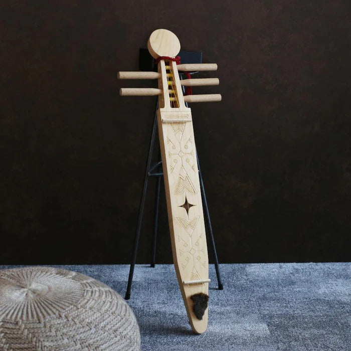 Ainu Tonkori, traditional Ainu instrument, Japanese Indigenous string instrument, Karafuto Ainu Tonkori, Sakhalin fir wood Tonkori, Ainu crafts Hokkaido, handmade Tonkori, Indigenous Japanese music instrument, Tonkori five-string koto, Hayasaka Masaga Tonkori, Ainu carving traditions, cultural instrument Japan, Tonkori music heritage, rare Japanese instrument