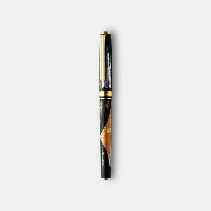 Kanazawa gold leaf fountain pen, Japanese fountain pen, Hakuichi pen, gold leaf writing pen, luxury Japanese pen, Red Fuji fountain pen, cherry blossom pen, moon and rabbit pen, goldfish fountain pen, Japanese art pen, handmade Japanese fountain pen, collectible fountain pen, Kanazawa craft pen, 18K gold nib pen, Japanese gift fountain pen