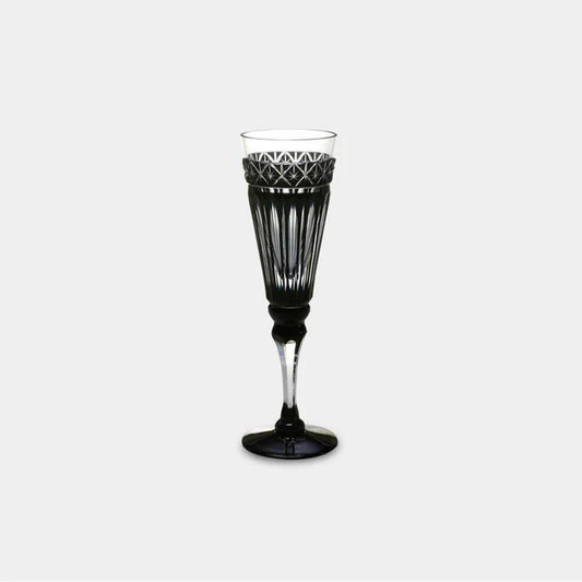 Black Kiriko glass, Satsuma Kiriko glass, Japanese cut glass, Satsuma cut crystal, handmade crystal glass Japan, Kagoshima glassware, Japanese black glass, luxury Japanese glass, artisan crystal glass, traditional Japanese craftsmanship, paulownia box glass, Edo period glass revival, Japanese giftware
