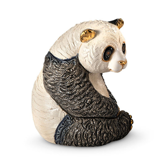 Handmade enamel panda figurine, artisan animal sculpture, miniature panda decor, luxury wildlife ornament. Handmade Enamel Panda Sculpture. Artisan Mini Panda Figurine. Hand‑Carved Panda Collectible. Luxury Animal Ceramic Ornament. Wildlife Desktop Décor Panda. Platinum‑Accented Panda Accent Piece