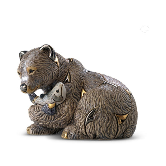 This collectible grizzly bear statue brings authentic craftsmanship and eco-inspired décor flair. With rich textured carving and hand-applied paint, it fits niches like wildlife collectibles, cabin décor, artisan wood sculptures, and nature-inspired ornaments. Perfect for lovers of handcrafted art, wild-animal theme décor, and symbolic figurines.